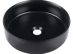 Vask til bordplade CALIG Sort ⌀ 36 cm Keramik