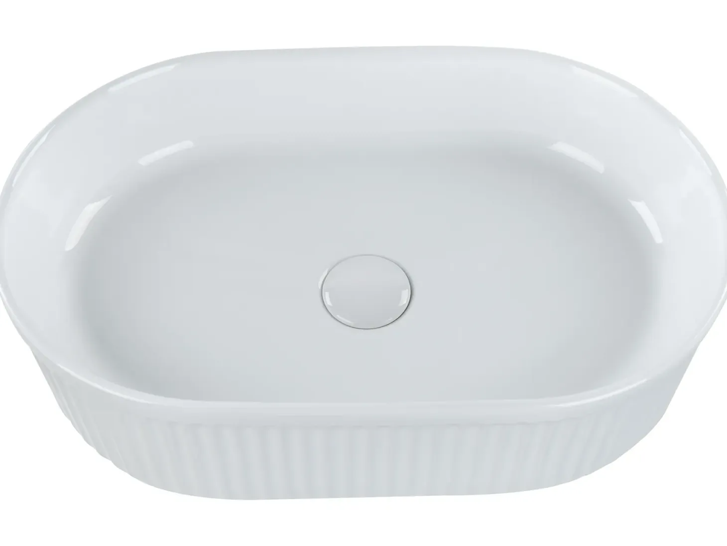 Vask til bordplade GELDO Hvid 49 x 31 cm Keramik