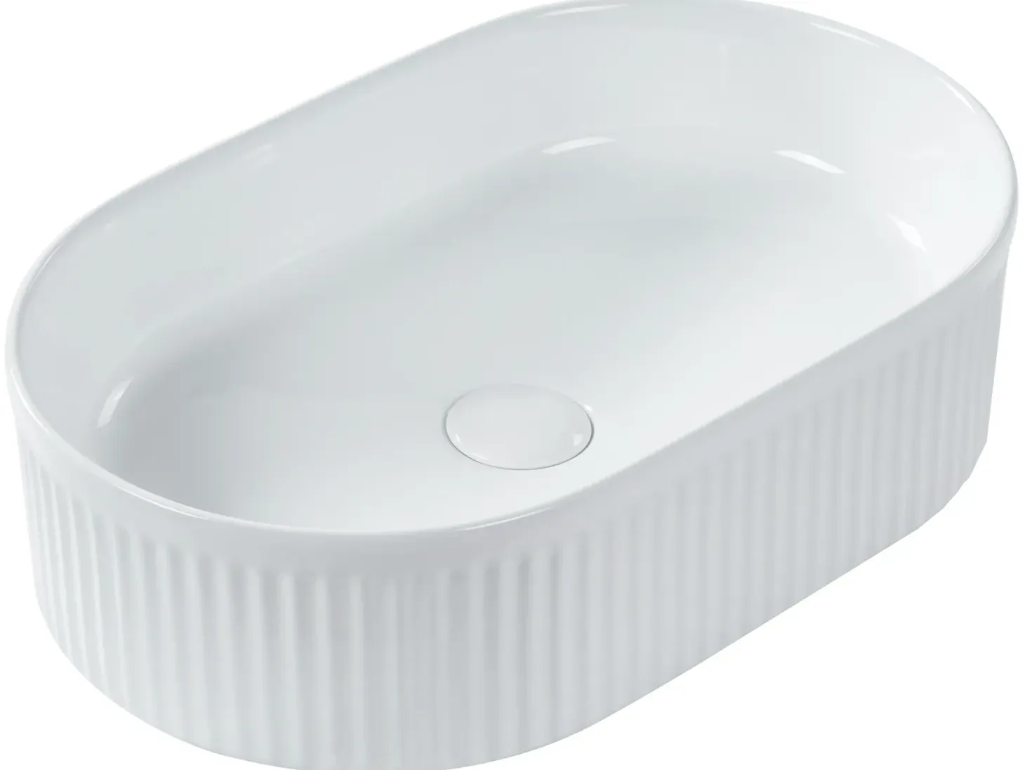 Vask til bordplade GELDO Hvid 49 x 31 cm Keramik