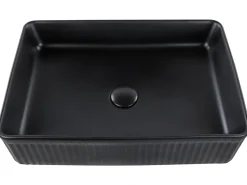 Vask til bordplade GELDO Sort 50 x 34 cm Keramik