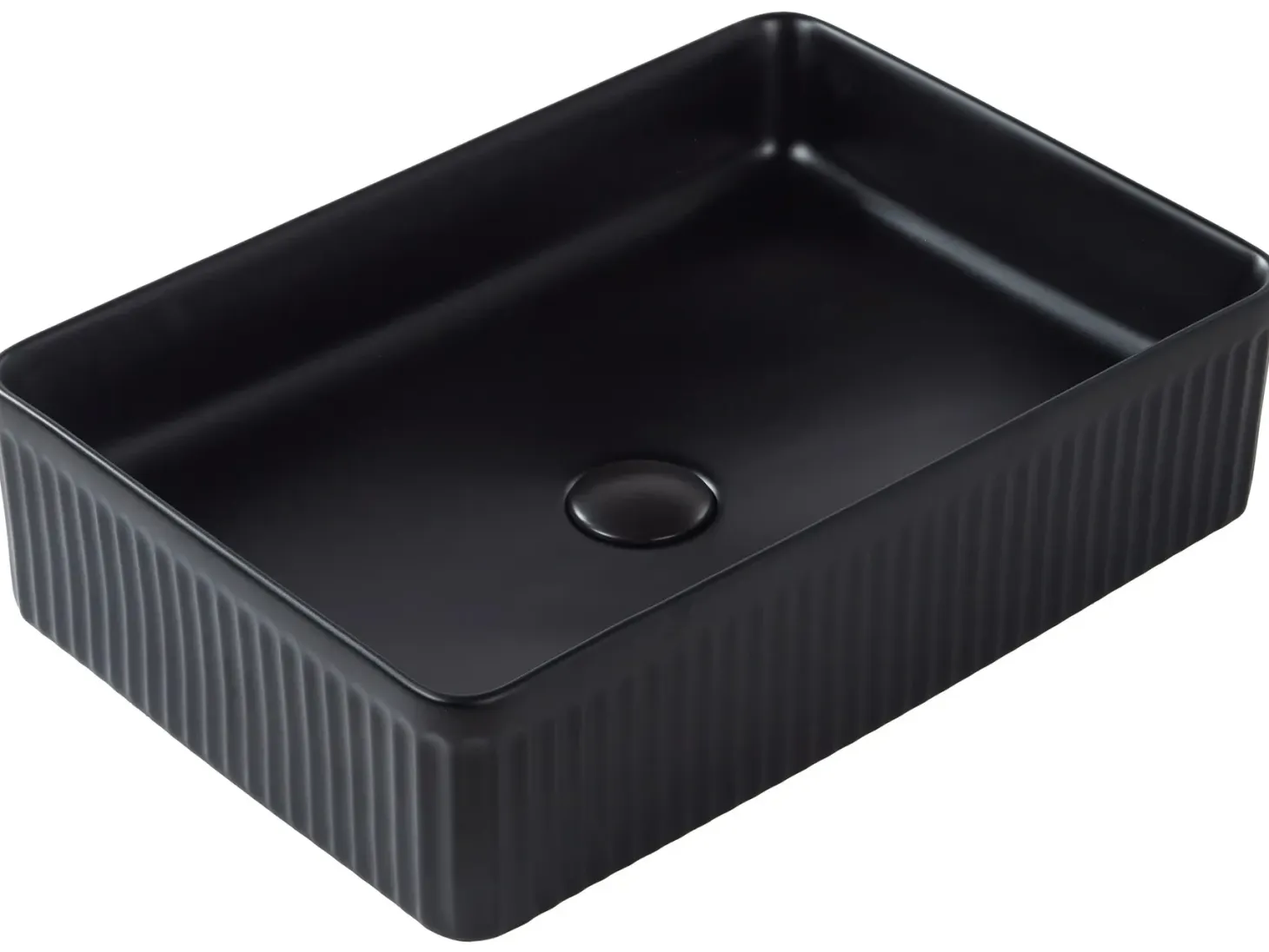Vask til bordplade GELDO Sort 50 x 34 cm Keramik