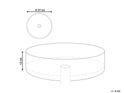 Vask til bordplade GUDAR Grå betoneffekt ⌀ 37 cm Keramik