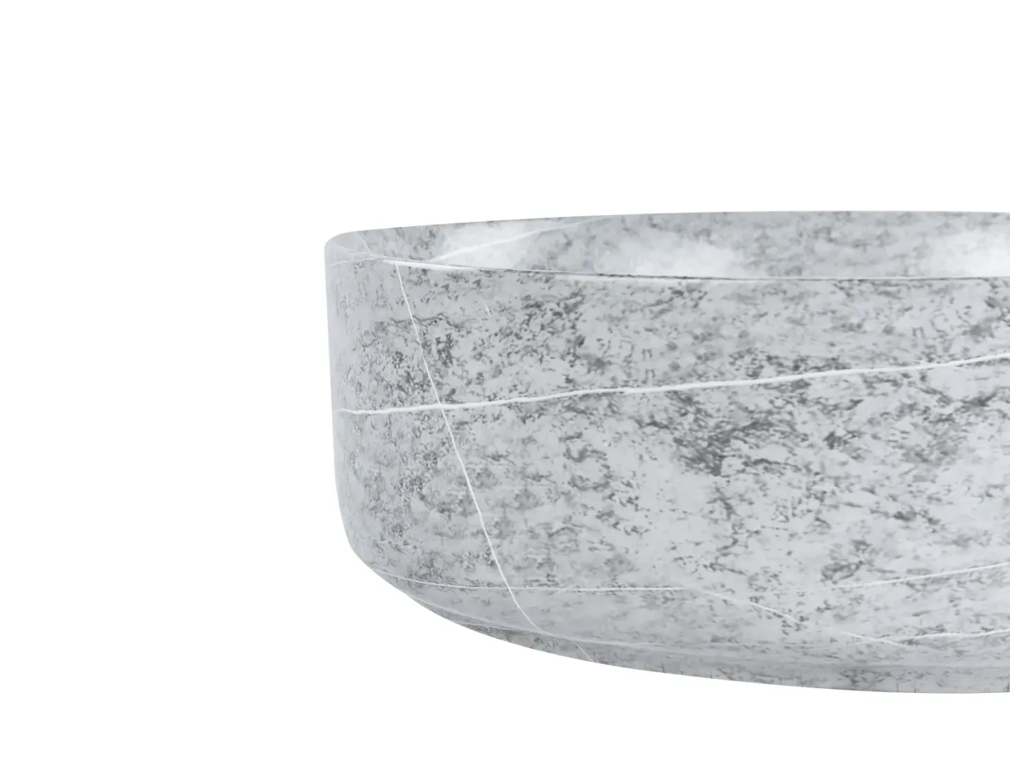 Vask til bordplade GUDAR Grå betoneffekt ⌀ 37 cm Keramik