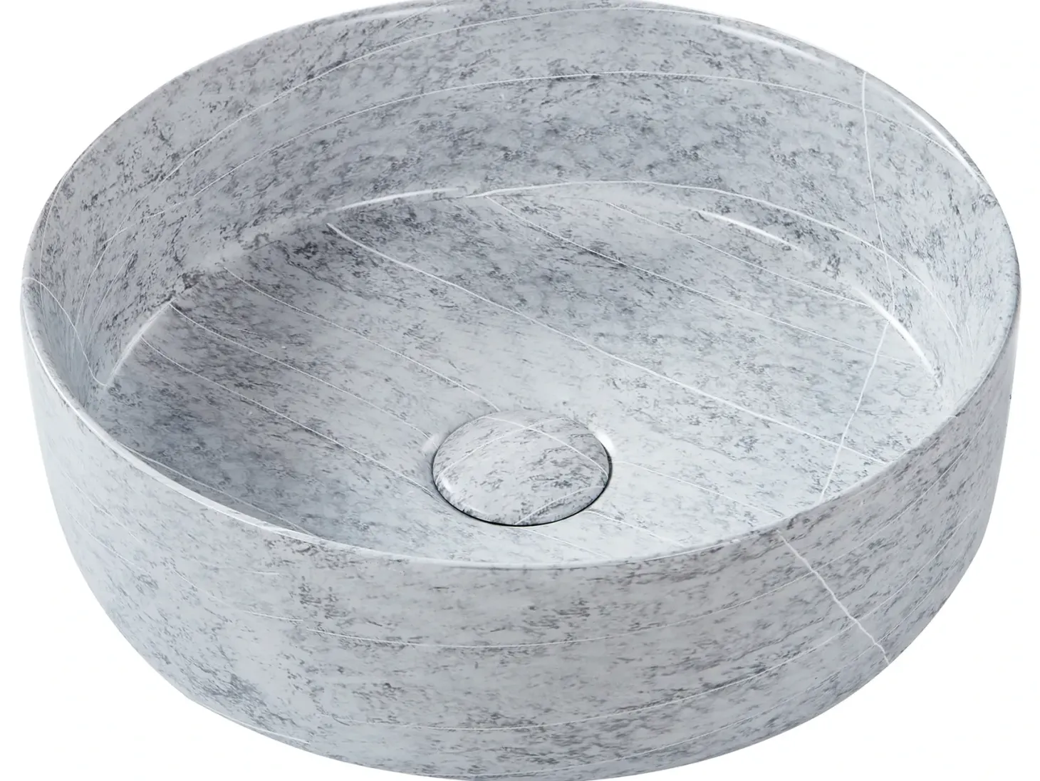 Vask til bordplade GUDAR Grå betoneffekt ⌀ 37 cm Keramik