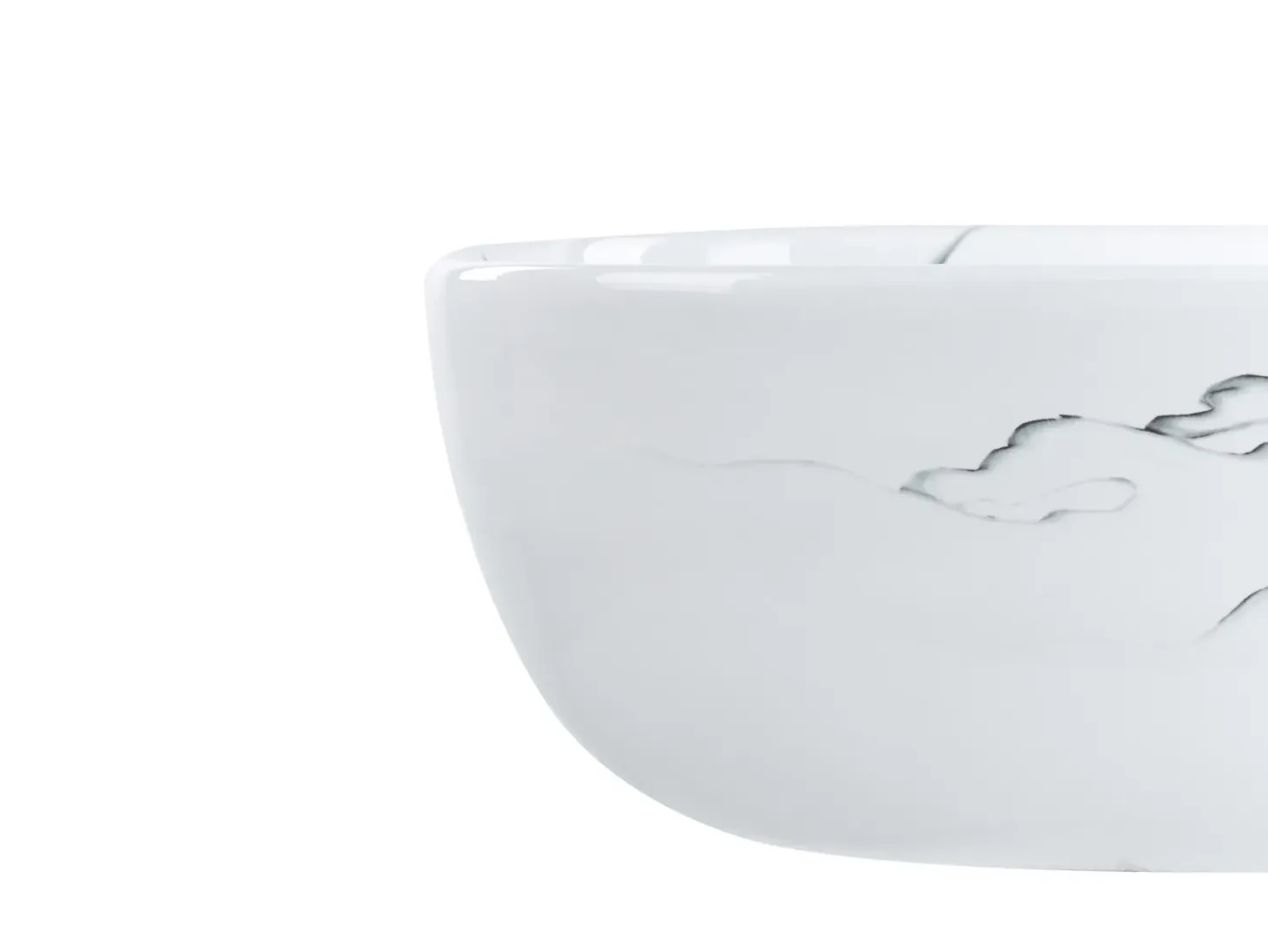 Vask til bordplade HOPI Hvid marmor 47 x 34 cm Keramik
