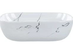 Vask til bordplade HOPI Hvid marmor 47 x 34 cm Keramik