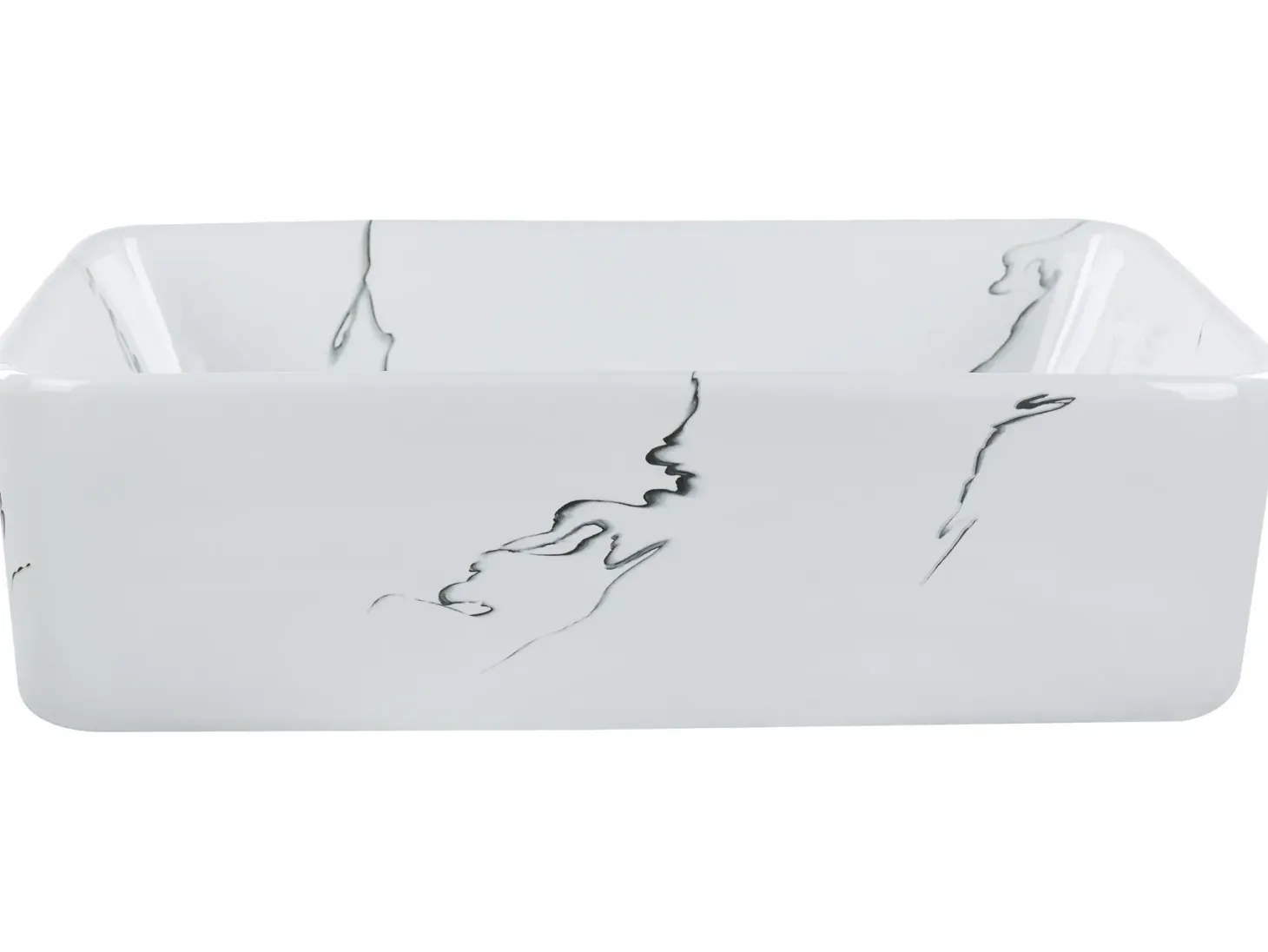 Vask til bordplade HOPI Hvid marmor 49 x 38 cm Keramik