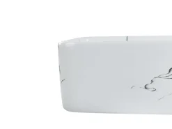 Vask til bordplade HOPI Hvid marmor 49 x 38 cm Keramik