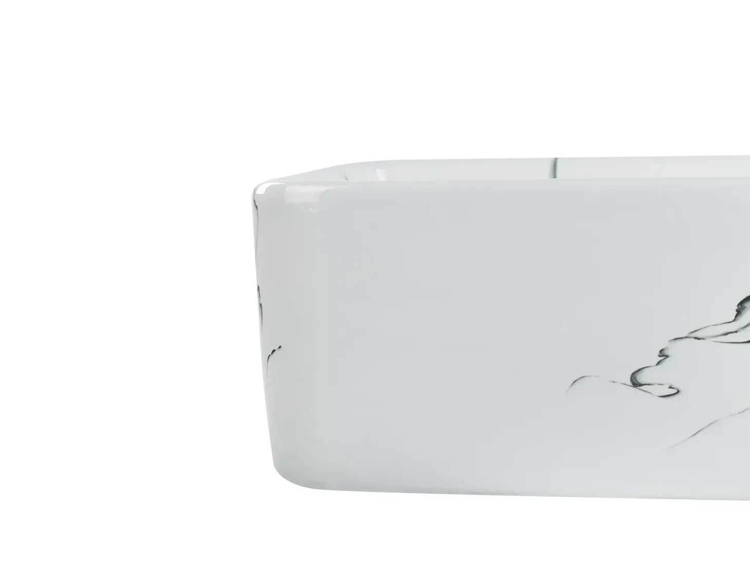 Vask til bordplade HOPI Hvid marmor 49 x 38 cm Keramik