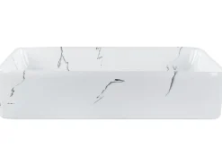 Vask til bordplade HOPI Hvid marmor 51 x 34 cm Keramik