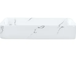 Vask til bordplade HOPI Hvid marmor 61 x 35 cm Keramik