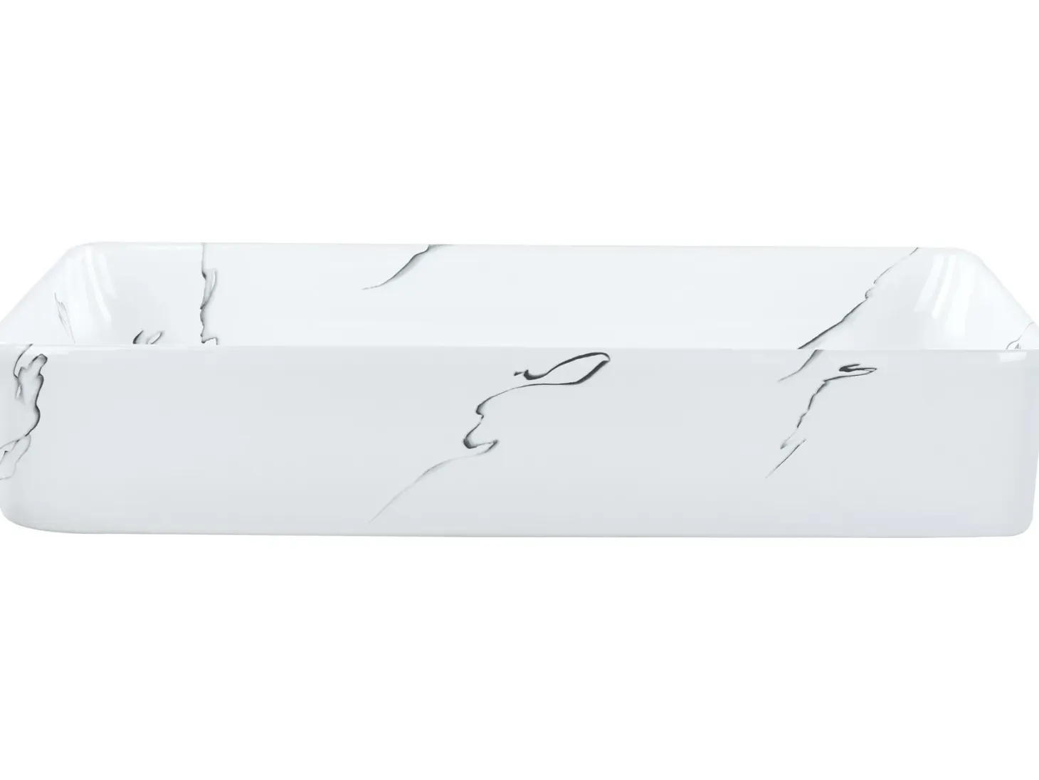 Vask til bordplade HOPI Hvid marmor 61 x 35 cm Keramik