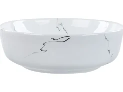 Vask til bordplade HOPI Hvid marmor ⌀ 42 cm Keramik