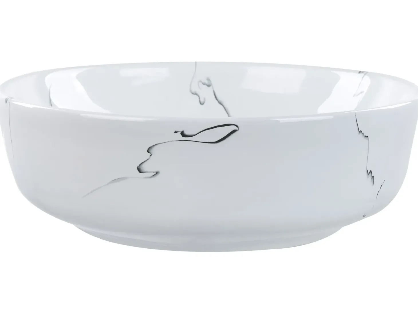 Vask til bordplade HOPI Hvid marmor ⌀ 42 cm Keramik