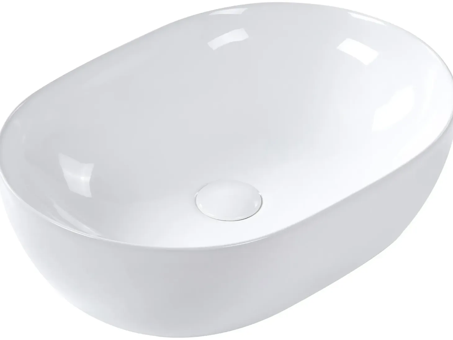 Vask til bordplade OMOA Hvid 48 x 34 cm Keramik