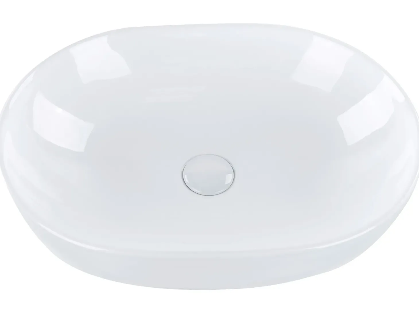 Vask til bordplade OMOA Hvid 48 x 34 cm Keramik