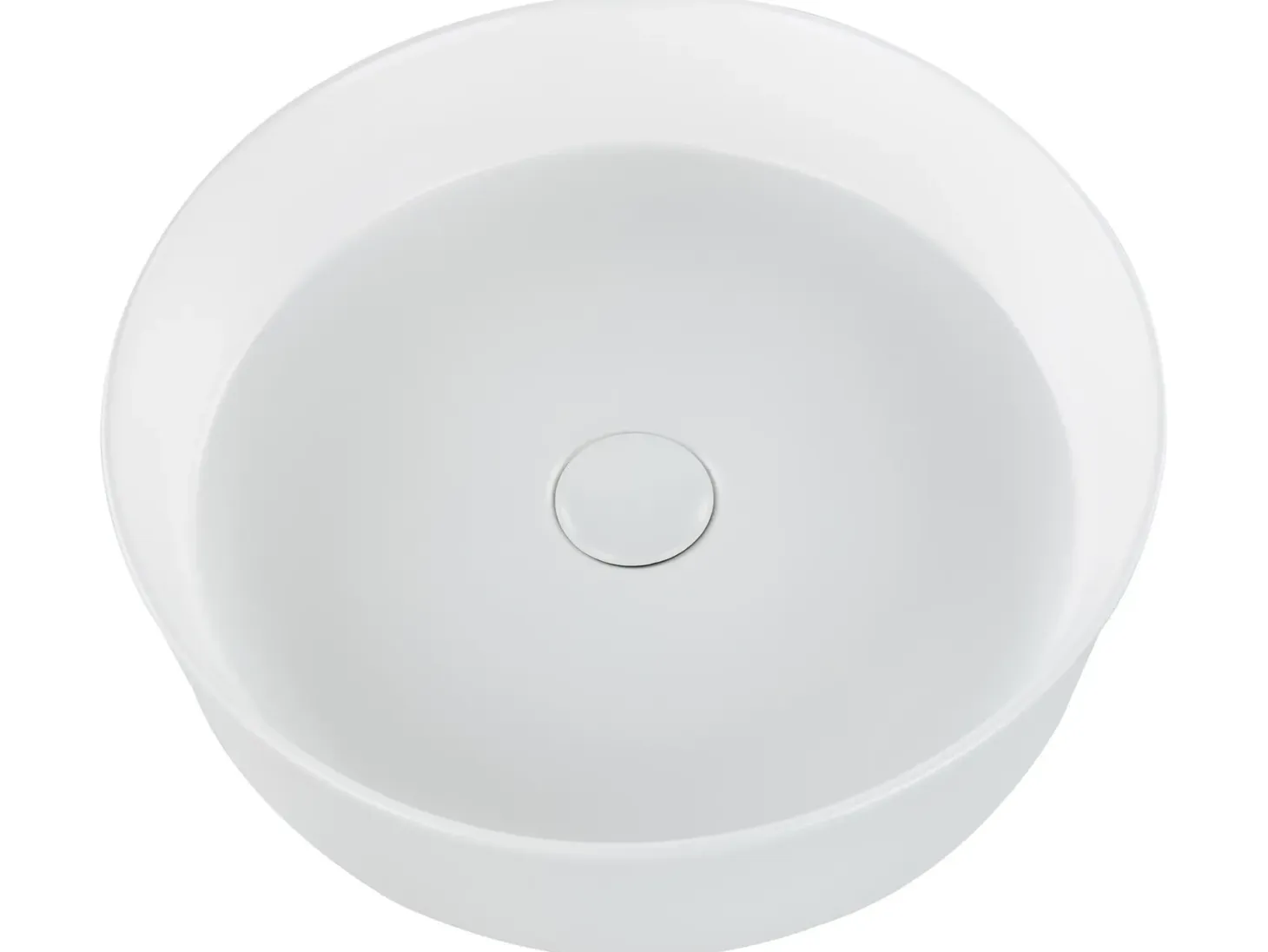 Vask til bordplade TEBAR Cremehvid ⌀ 40 cm Keramik