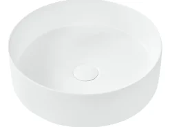 Vask til bordplade TEBAR Cremehvid ⌀ 40 cm Keramik