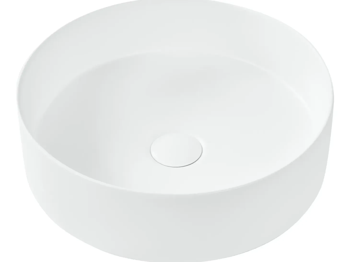 Vask til bordplade TEBAR Cremehvid ⌀ 40 cm Keramik