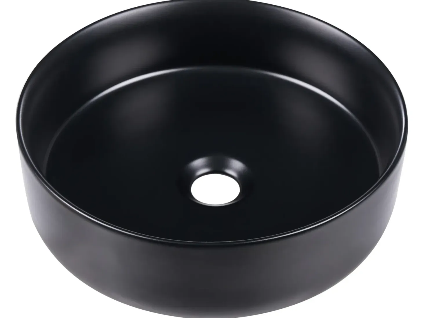 Vask til bordplade TEBAR Sort ⌀ 40 cm Keramik