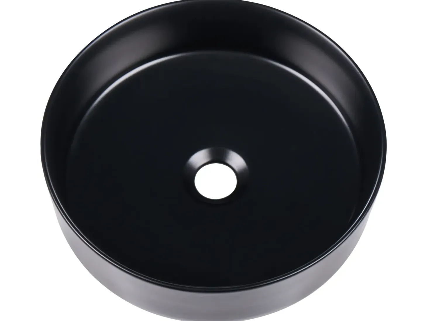 Vask til bordplade TEBAR Sort ⌀ 40 cm Keramik