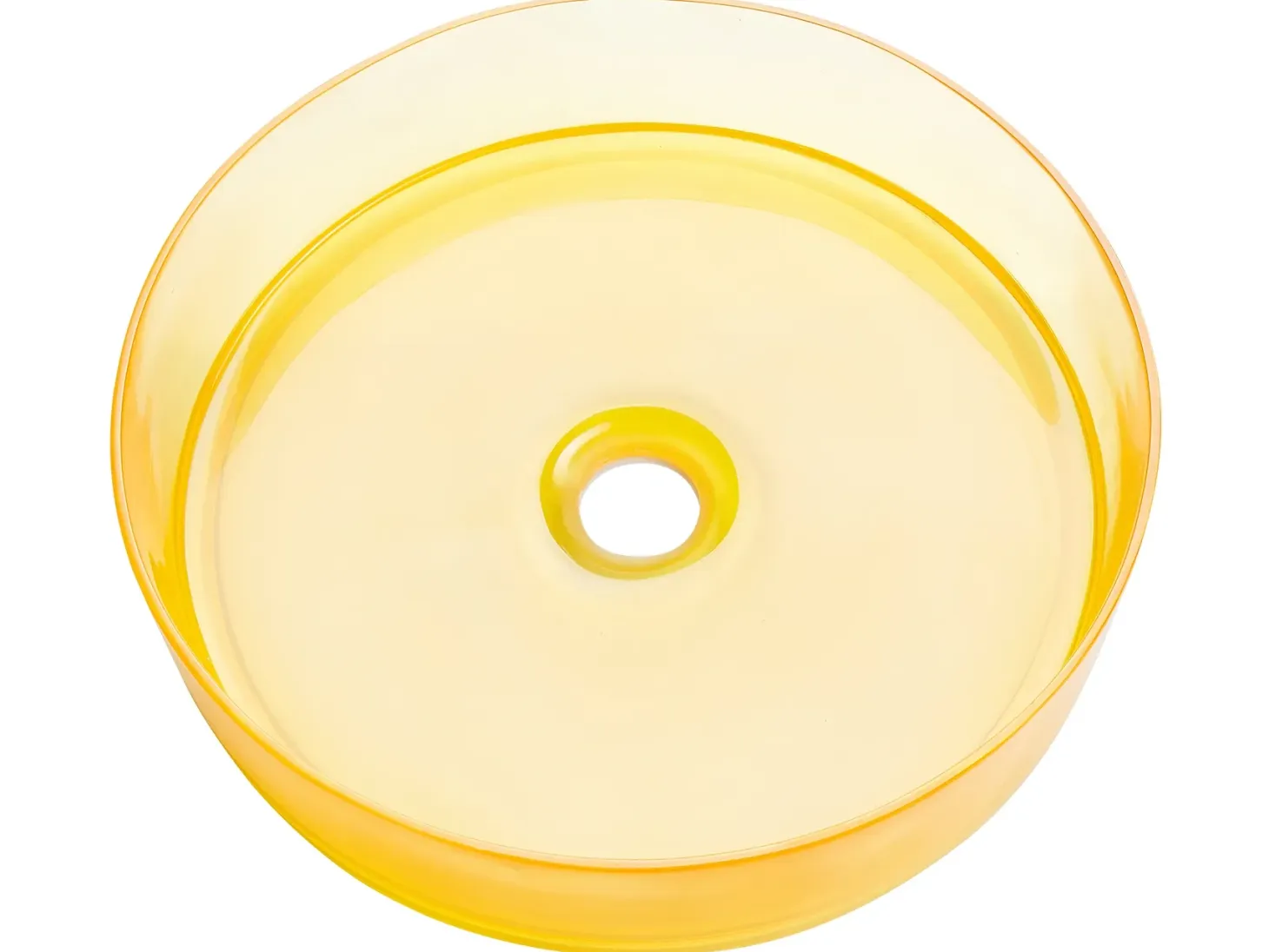 Vask til bordplade TOLOSA Gul ⌀ 36 cm Fast overflade