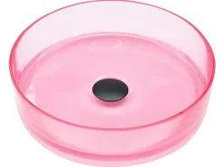 Vask til bordplade TOLOSA Lyserød ⌀ 36 cm Fast overflade