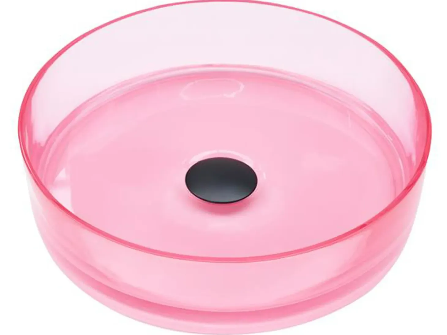 Vask til bordplade TOLOSA Lyserød ⌀ 36 cm Fast overflade