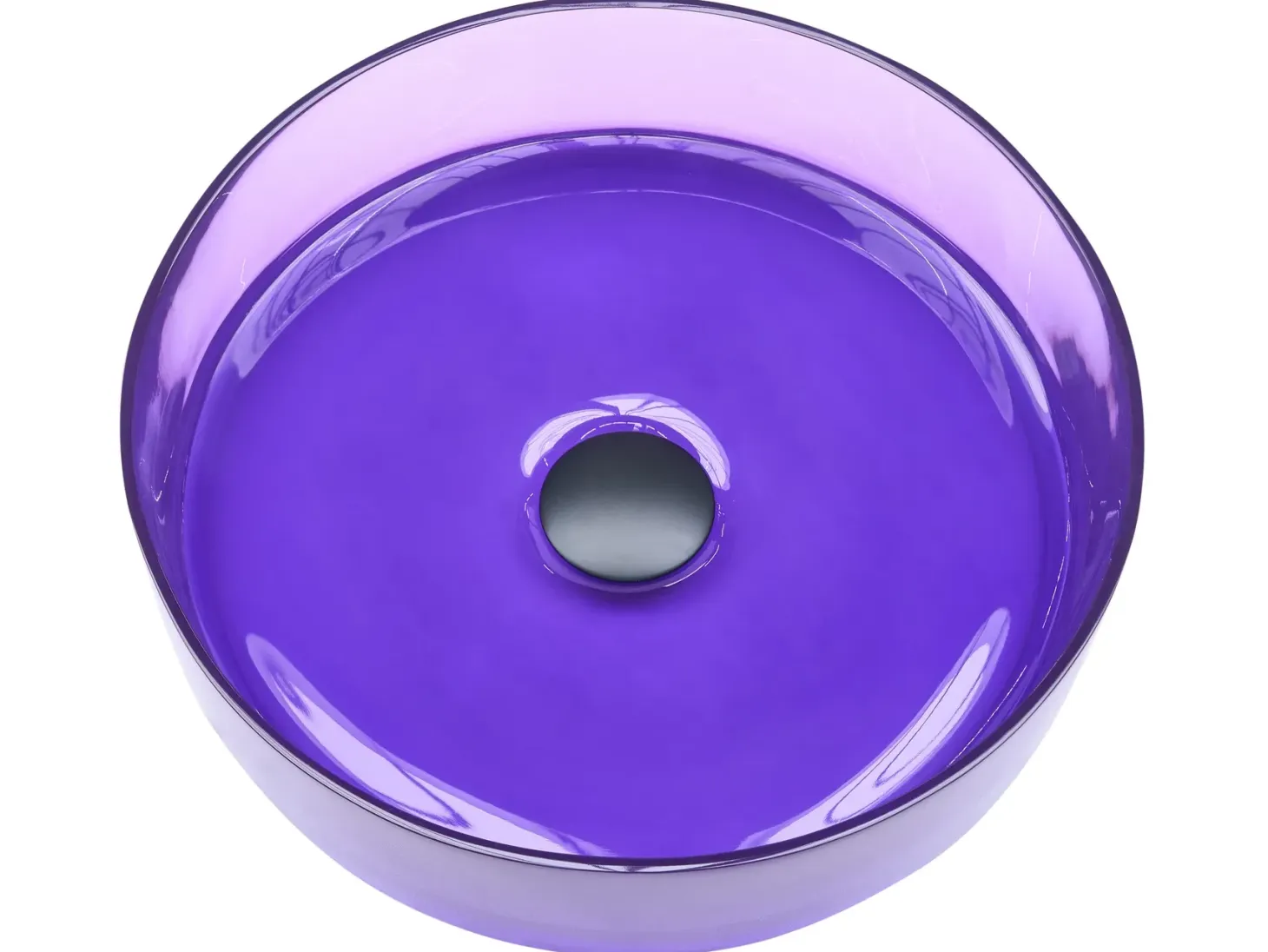Vask til bordplade TOLOSA Purpur ⌀ 36 cm Fast overflade