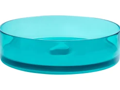 Vask til bordplade TOLOSA Turkis ⌀ 36 cm Fast overflade