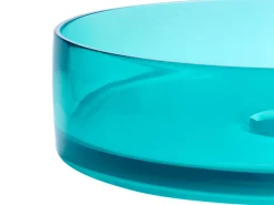 Vask til bordplade TOLOSA Turkis ⌀ 36 cm Fast overflade