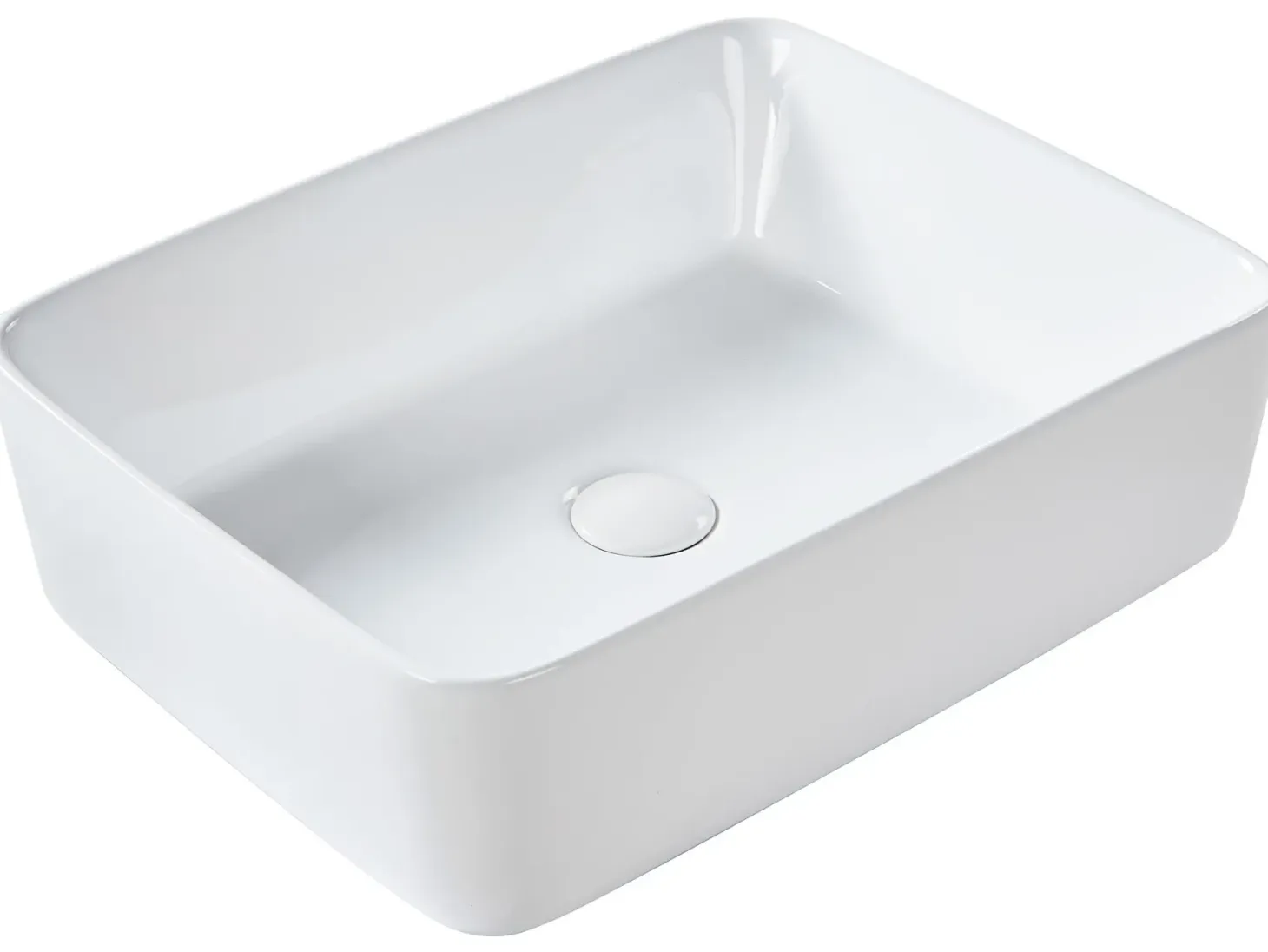 Vask til bordplade TRAVESIA Hvid 49 x 38 cm Keramik