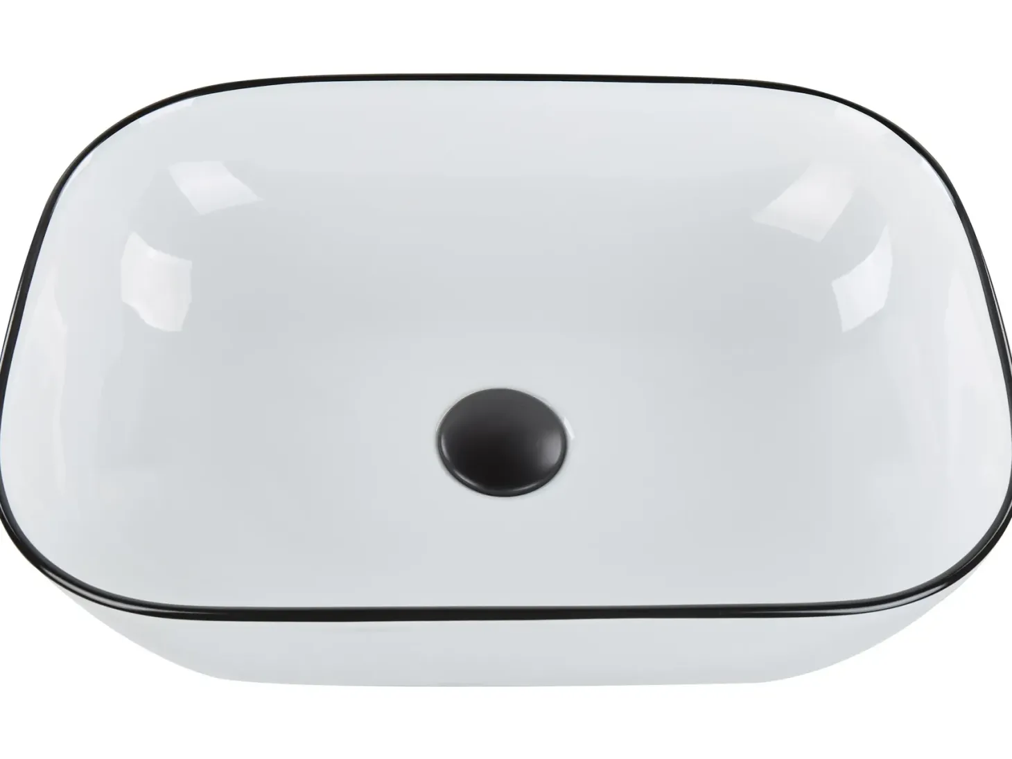Vask til bordplade XERT Hvid 46 x 33 cm Keramik