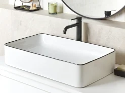 Vask til bordplade XERT Hvid 61 x 35 cm Keramik