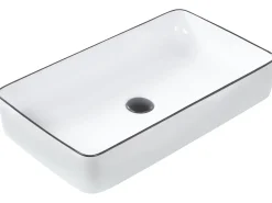 Vask til bordplade XERT Hvid 61 x 35 cm Keramik
