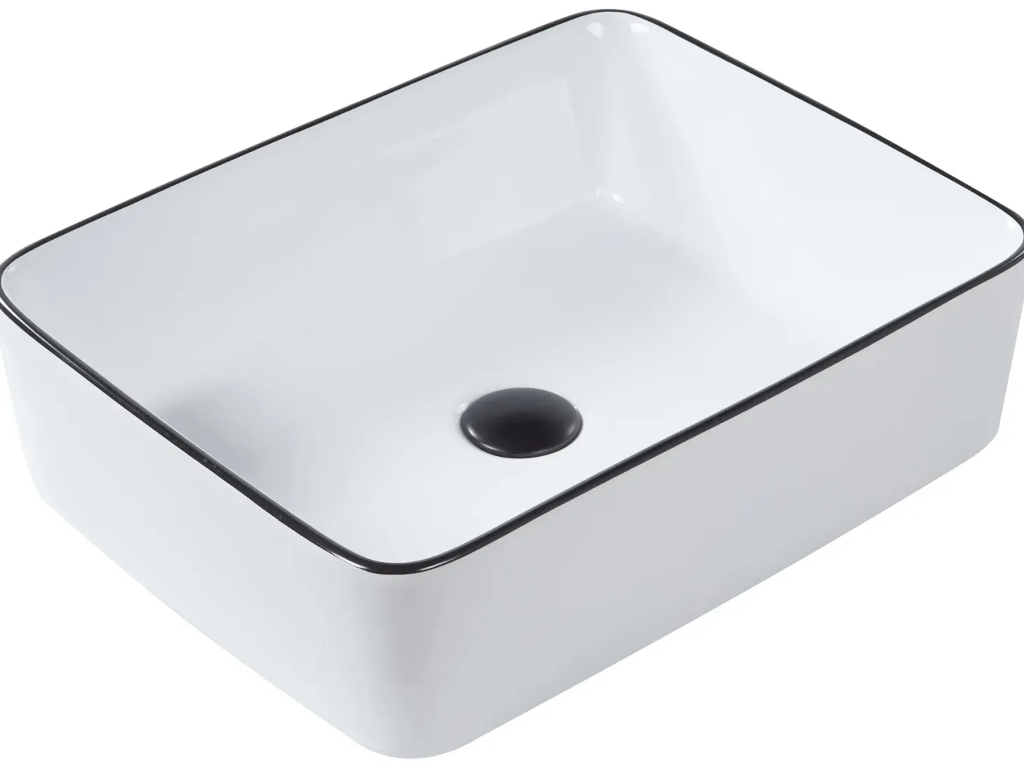 Vask til bordplade XERT Hvid 49 x 38 cm Keramik