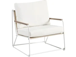 VENARIA 5 personers havesofasæt Beige/Hvid Metal med sofabord