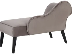 Venstrevendt chaiselong BIARRITZ Velour Brungrå