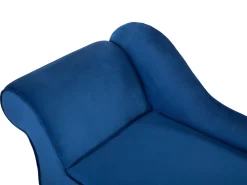 Venstrevendt chaiselong BIARRITZ Velour Navy Blå