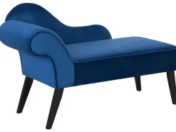 Venstrevendt chaiselong BIARRITZ Velour Navy Blå