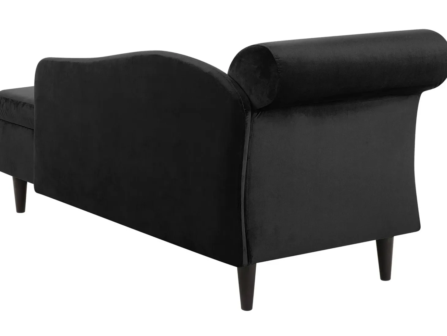 Venstrevendt chaiselong LUIRO Velour Sort med opbevaring