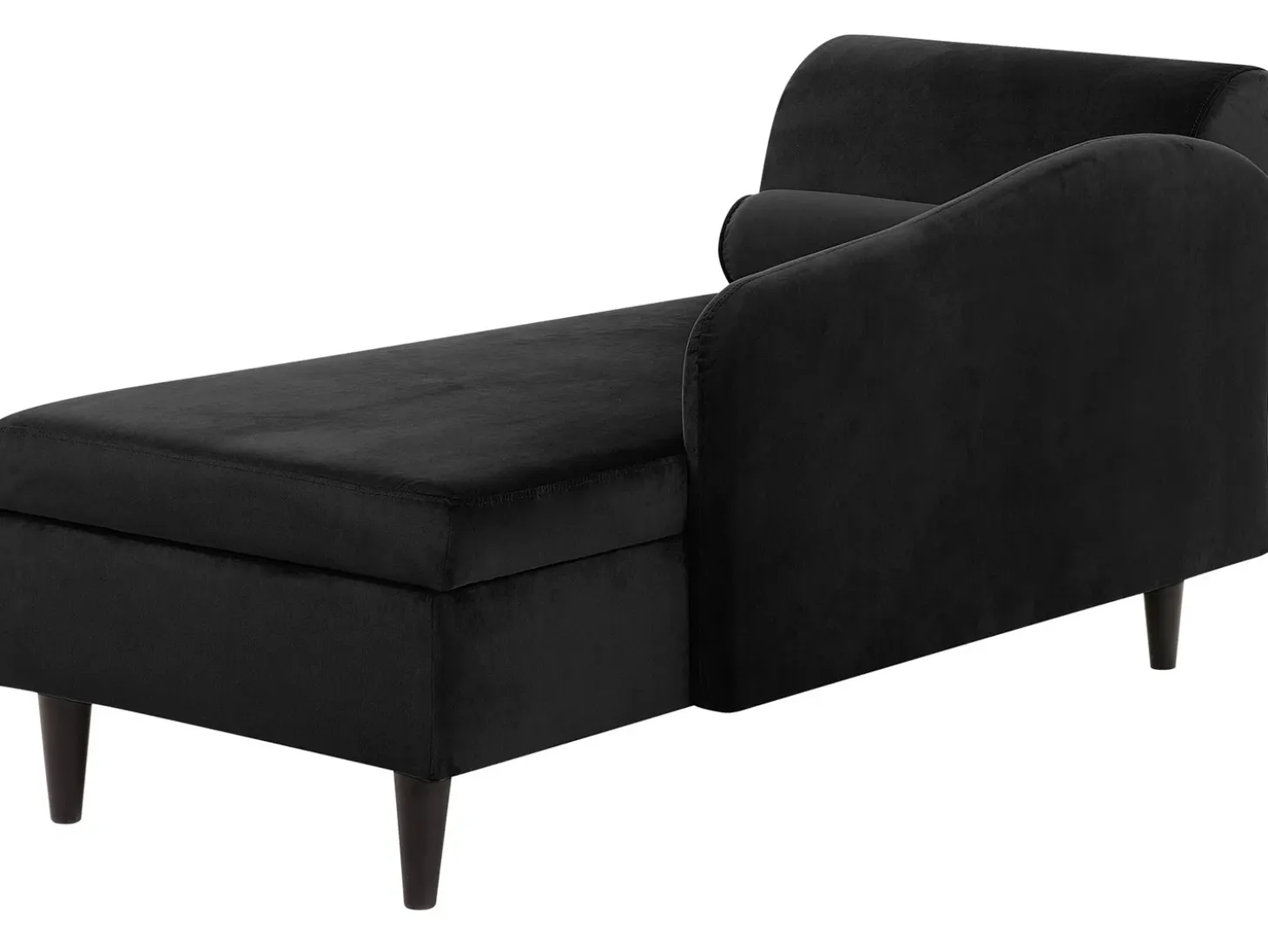 Venstrevendt chaiselong LUIRO Velour Sort med opbevaring