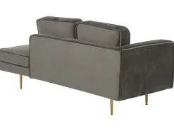 Venstrevendt chaiselong MIRAMAS Velour Brungrå