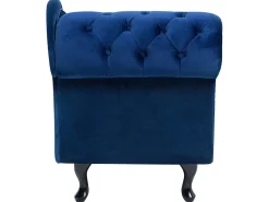 Venstrevendt chaiselong NIMES Velour Navy Blå