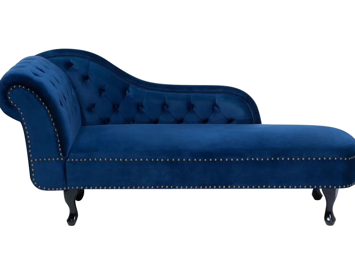 Venstrevendt chaiselong NIMES Velour Navy Blå