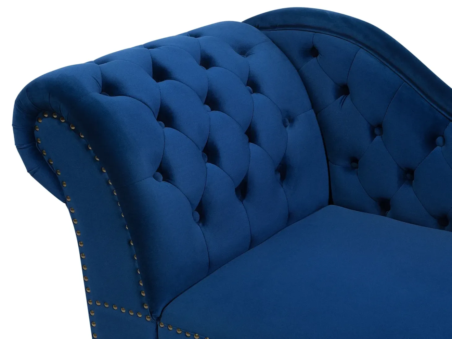 Venstrevendt chaiselong NIMES Velour Navy Blå