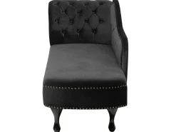 Venstrevendt chaiselong NIMES Velour Sort