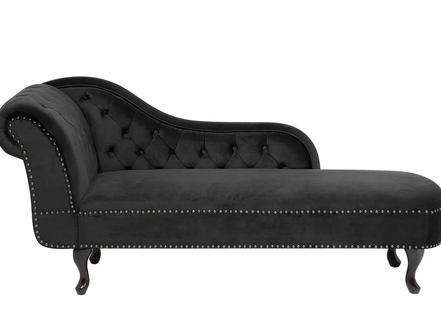 Venstrevendt chaiselong NIMES Velour Sort
