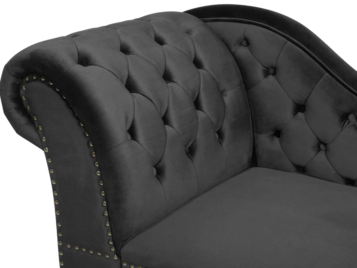Venstrevendt chaiselong NIMES Velour Sort