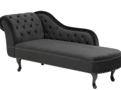 Venstrevendt chaiselong NIMES Velour Sort
